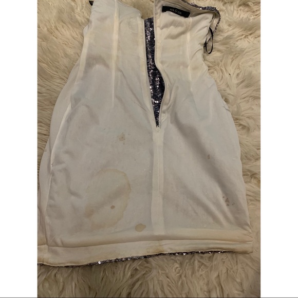 Ark & Co Silver Sequined Mini Dress - Picture 9 of 11